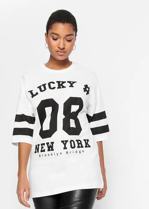 Oversizetopp av ekologisk bomull, bonprix