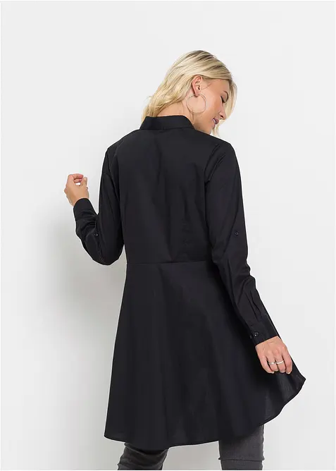 L&aring;ng blus med volang, bonprix