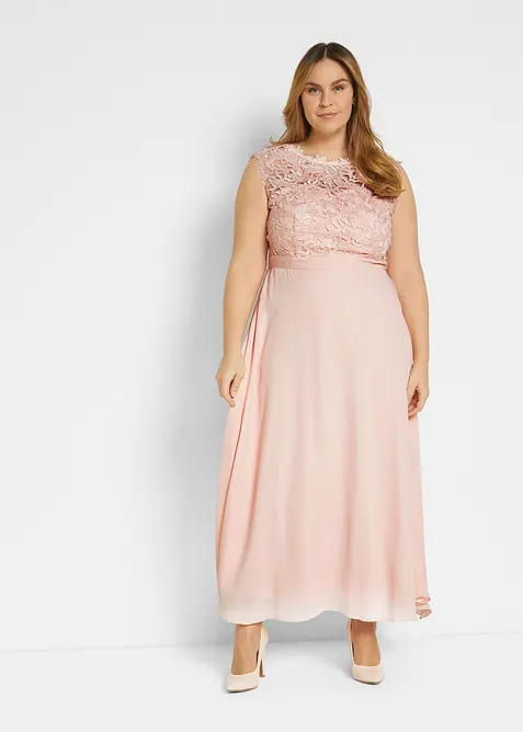 L&aring;ng aftonkl&auml;nning med spets, bonprix