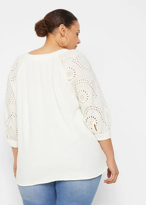 Muslintunika med hålbroderi, bonprix