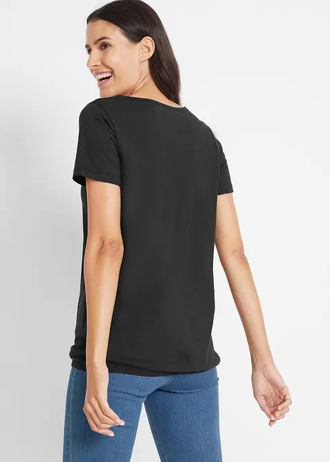 Topp av ren bomull, kortärmad, bonprix