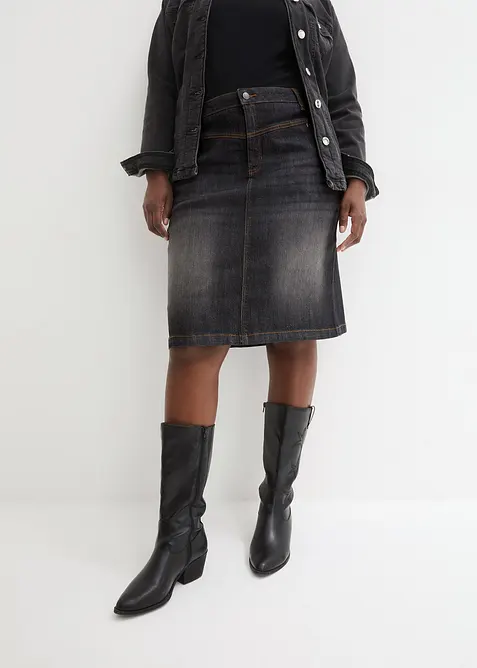 Stretchig jeanskjol, bonprix