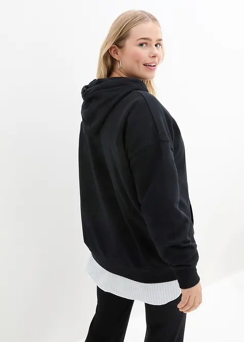 Sweatshirt i oversizemodell med huva, bonprix