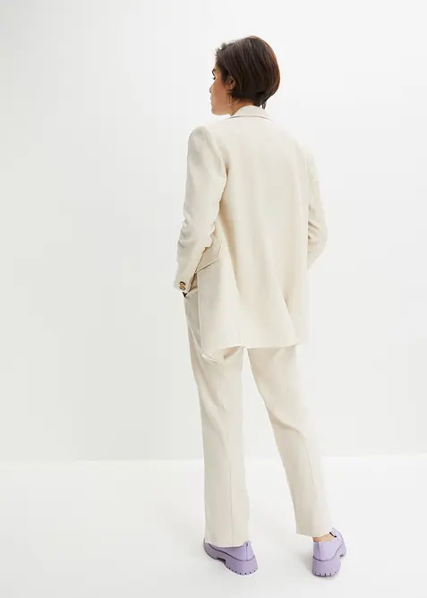 Lång kavaj i mix av lin och viskos, bonprix