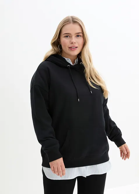 Sweatshirt i oversizemodell med huva, bonprix