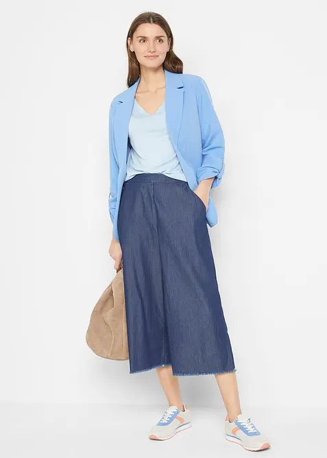 Lång topp i mjuk viskos (2-pack), bonprix