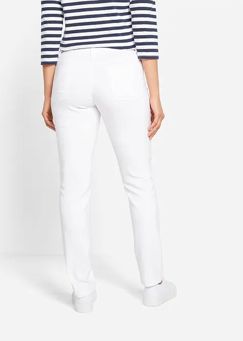 Stretchig bengalinbyxa, raka ben, bonprix