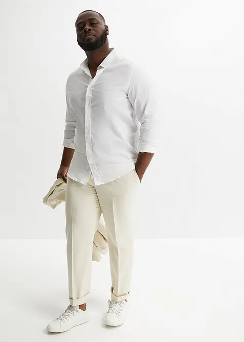 Kostym i linneblandning (2 delar): kavaj och byxa, normal passform, bonprix