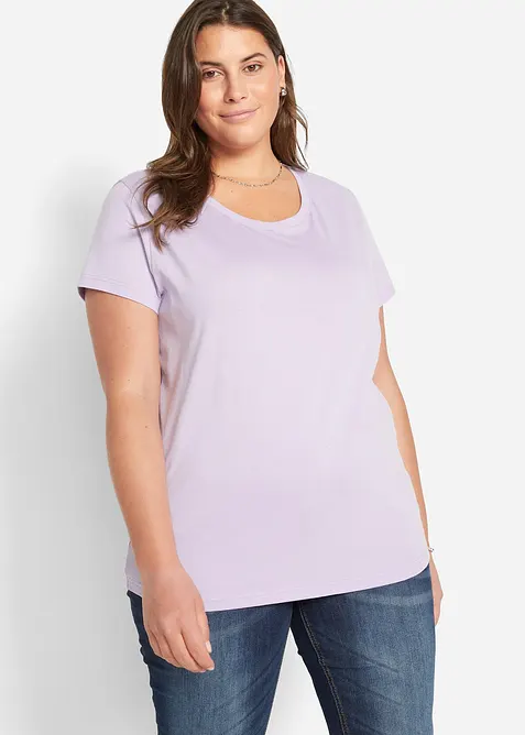 T-shirt med rund halsringning (5-pack), bonprix