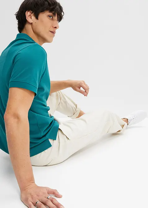 Kort&auml;rmad pik&eacute;tr&ouml;ja i bomull, bonprix