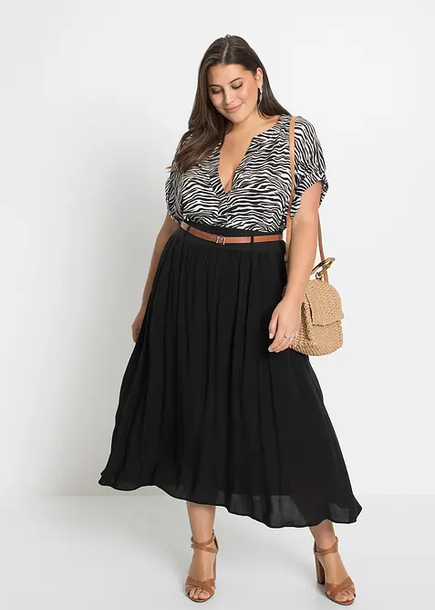 Blustunika av ren viskos, bonprix