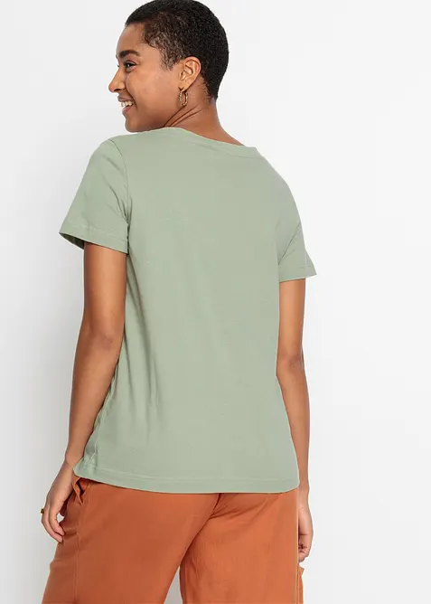 T-shirt med tryck i ekologisk bomull, bonprix