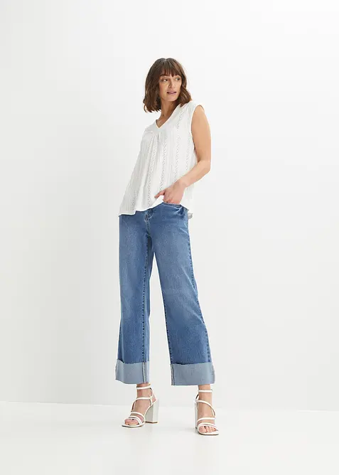 Linne med hålbroderi, bonprix