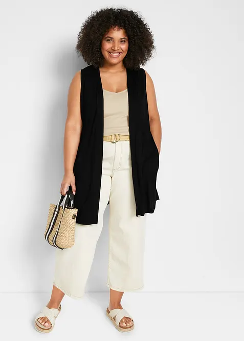 Trikåväst i viskos, bonprix