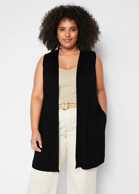 Trikåväst i viskos, bonprix