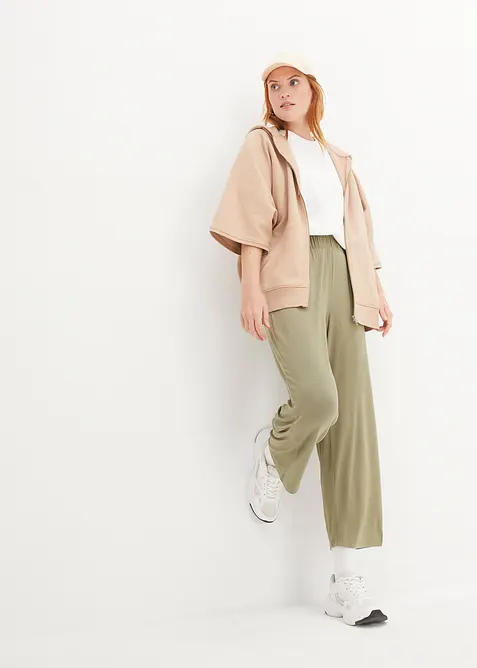 Vid 7/8-byxa med h&ouml;g midja (2-pack), bonprix