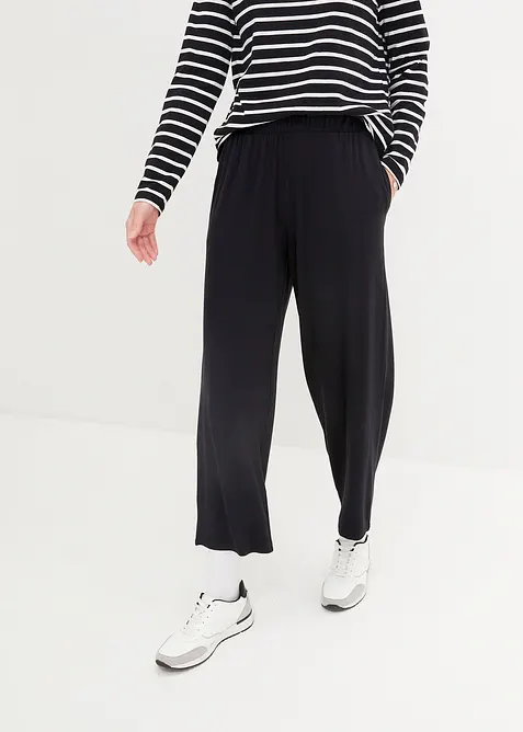 Vid 7/8-byxa med hög midja (2-pack), bonprix