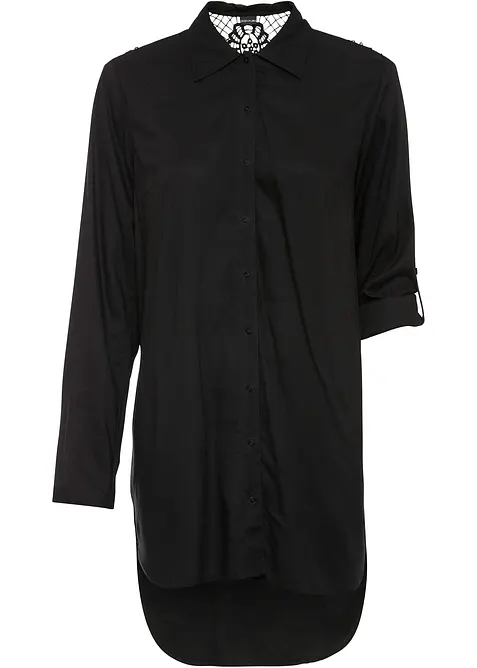 Blus i mix av bomull och viskos, bonprix