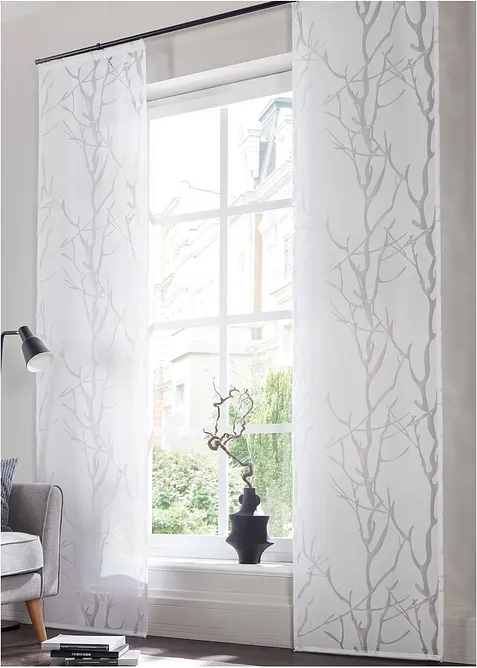 Panelgardin med burnout-mönster (1-pack), bonprix