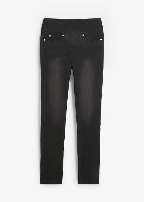 Straight Jeans Mid Waist, Super Stretch med bekväm midja, bonprix