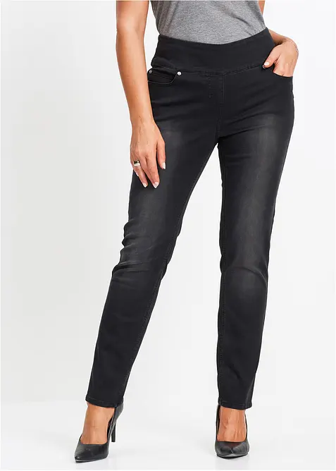 Straight Jeans Mid Waist, Super Stretch med bekväm midja, bonprix