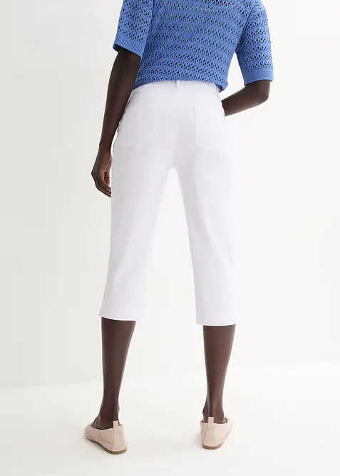 Stretchig capribyxa med res&aring;rmidja, bonprix