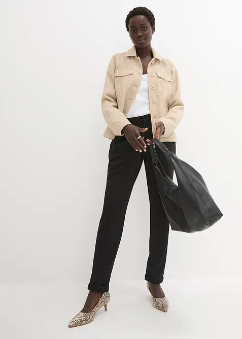 Dra p&aring;-byxa med res&aring;rlinning, av viskosmix, bonprix