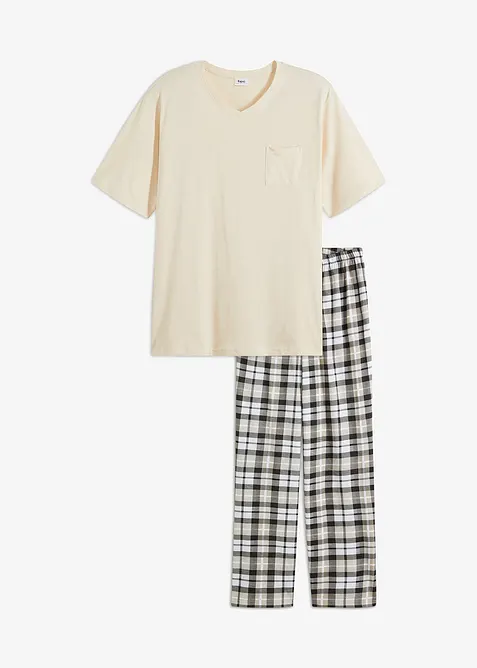 Pyjamas i ekologisk bomull, med korta &auml;rmar, bonprix