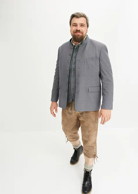 Folkdr&auml;ktsinspirerad jacka med yllelook, bonprix