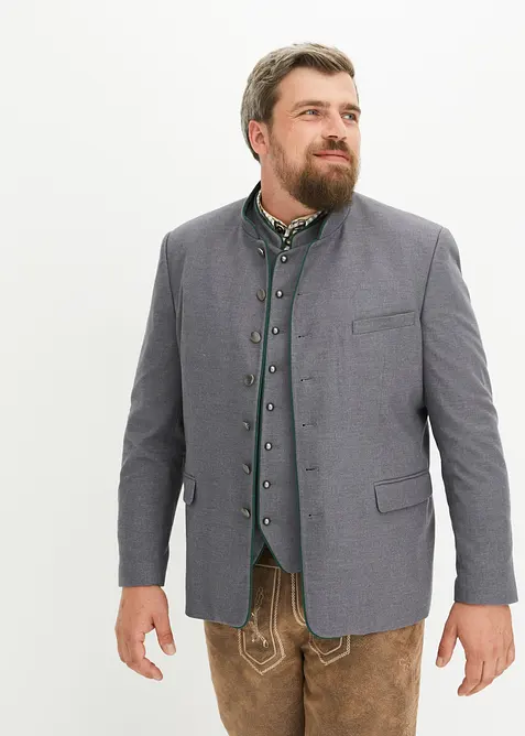 Folkdr&auml;ktsinspirerad jacka med yllelook, bonprix