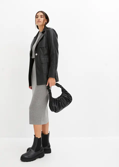 Stickad kl&auml;nning och topp (2 delar), bonprix