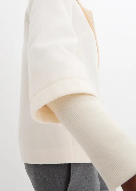 Skepparkavaj med stickade &auml;rmar, bonprix