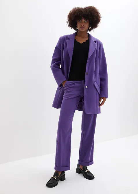 Finstickad tröja i följsam viskosmix, bonprix