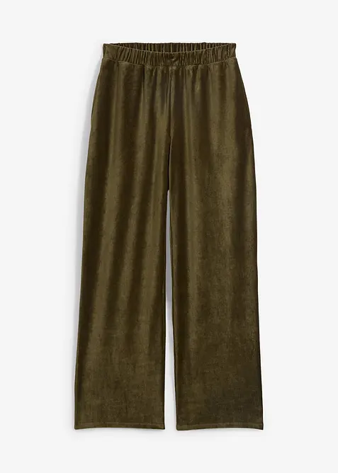 Manchesterbyxa med stretchig midja, bonprix