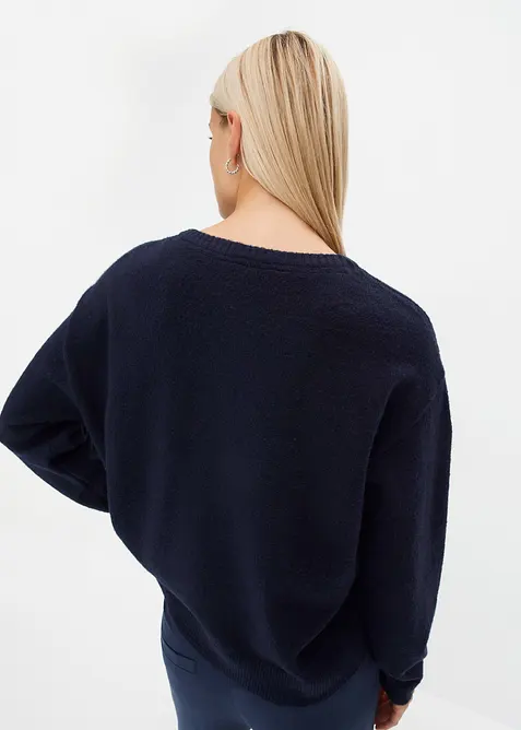 Tr&ouml;ja med rund halsringning och &ouml;verskurna axlar, bonprix