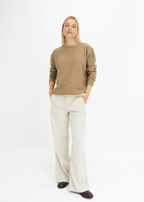 Tr&ouml;ja med rund halsringning och &ouml;verskurna axlar, bonprix