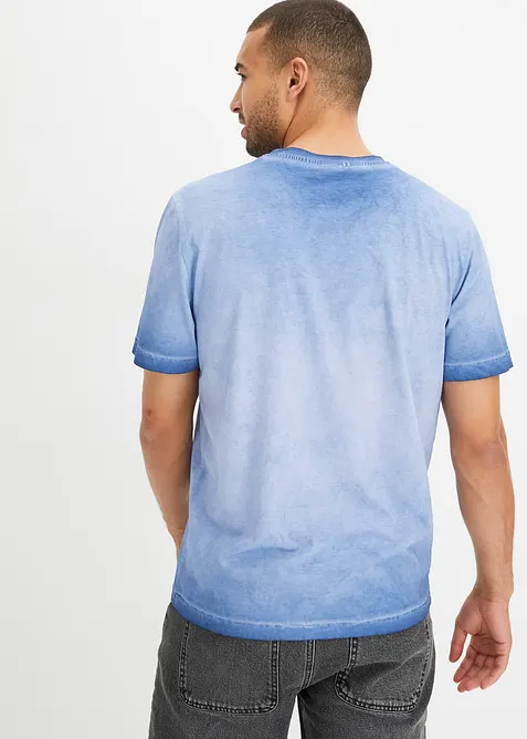 T-shirt i ekologisk bomull med tv&auml;ttade effekter, bonprix