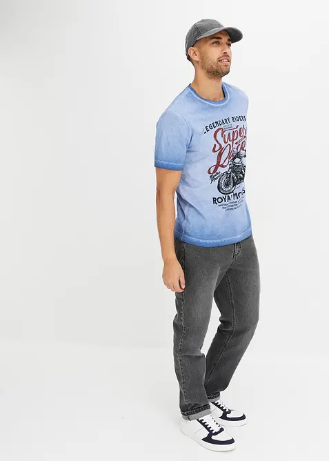 T-shirt i ekologisk bomull med tv&auml;ttade effekter, bonprix