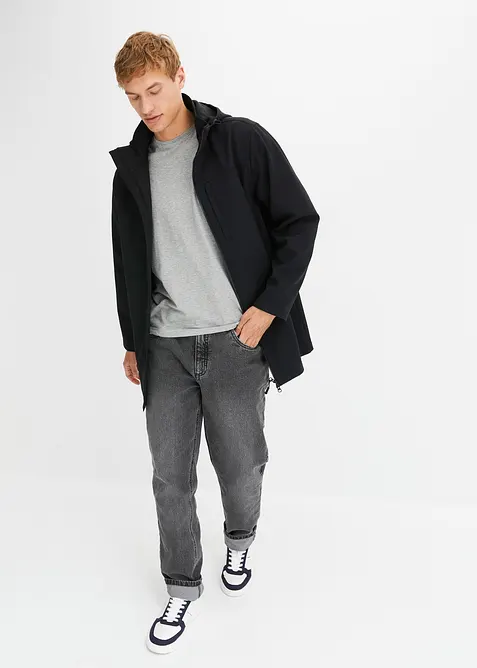 Softshelljacka med avtagbar huva, bonprix