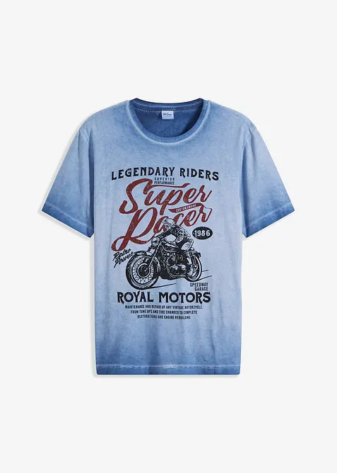 T-shirt i ekologisk bomull med tv&auml;ttade effekter, bonprix