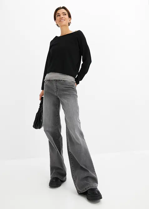 Tröja och linne av ren bomull (2-delat set), bonprix