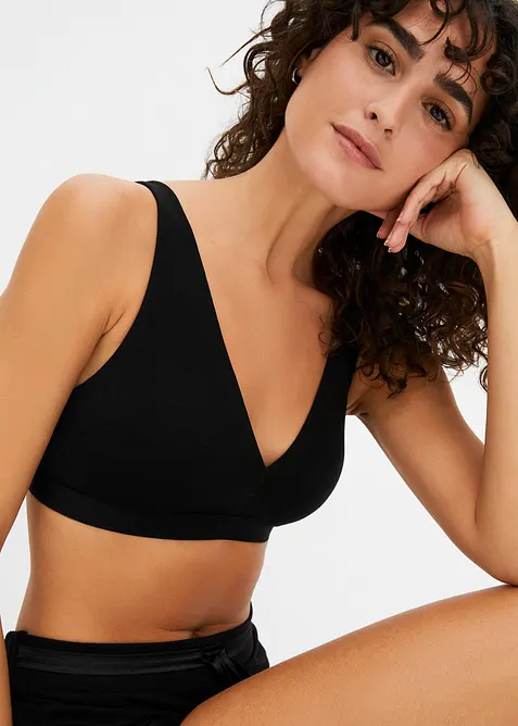 Bralette utan bygel med ekologisk bomull, bonprix