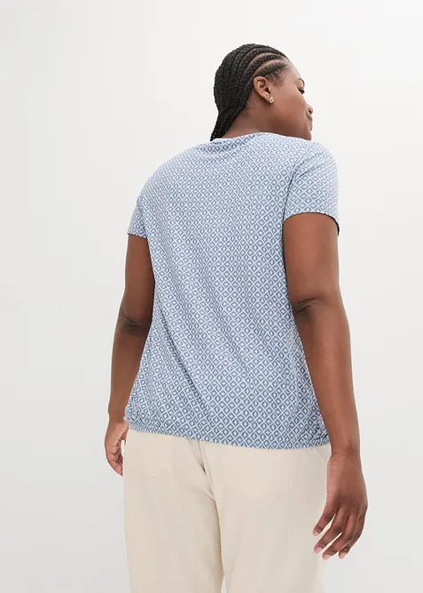 Kortärmad topp med resår, bonprix