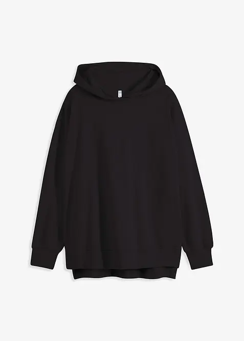 Sweatshirt med huva i ren bomull, bonprix