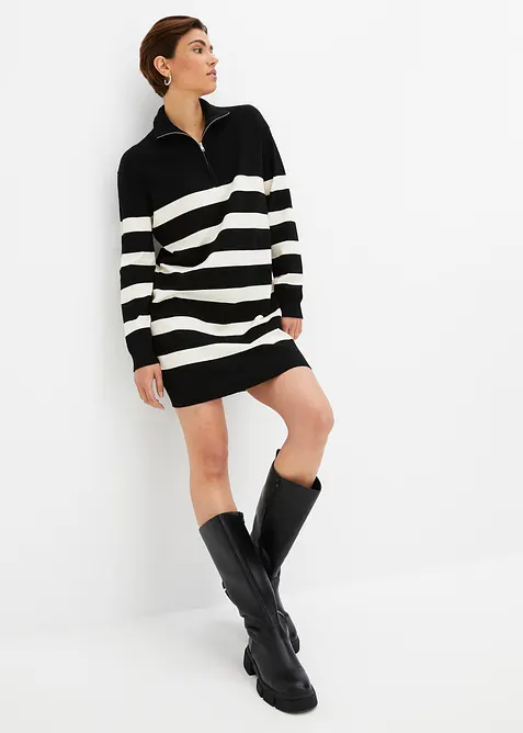 Stickad minikl&auml;nning, bonprix