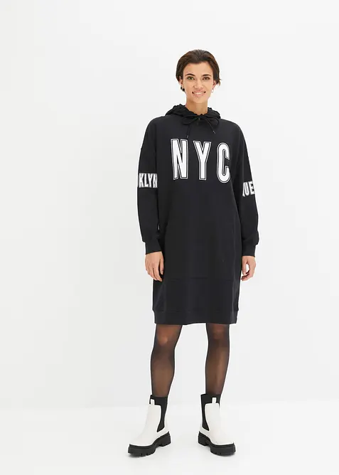 Sweatklänning av ekologisk bomull, bonprix