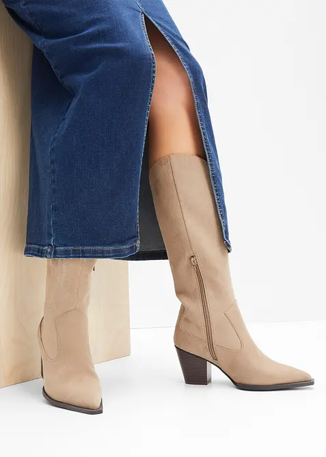 Cowboystövel med broderi, bonprix