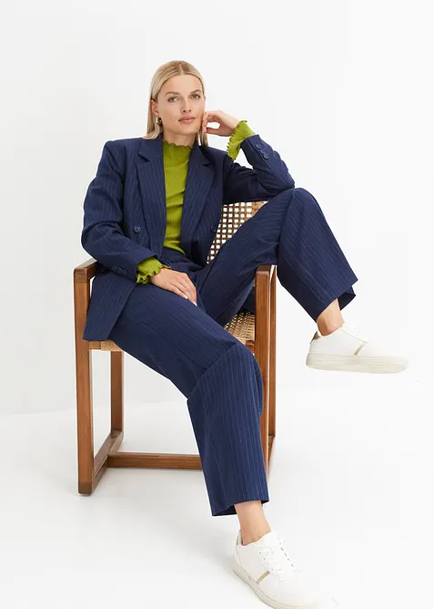 Dubbelknäppt kavaj av viskosmix, bonprix