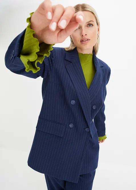 Dubbelknäppt kavaj av viskosmix, bonprix