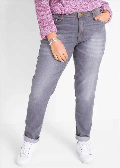 Mom Jeans Mid Waist, Stretch, bonprix
